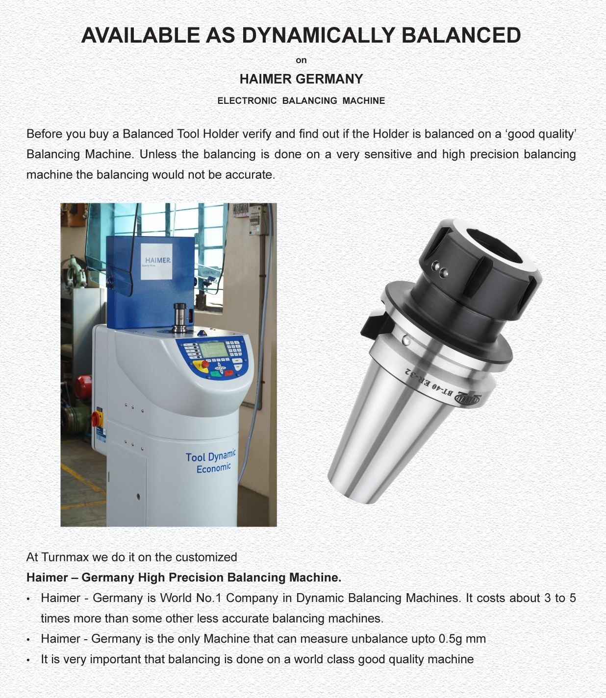 Balanced Tool Holders